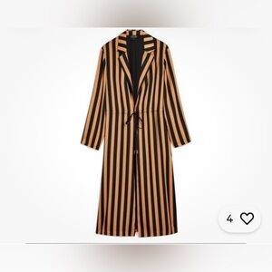 Topshop black and orange stripe duster